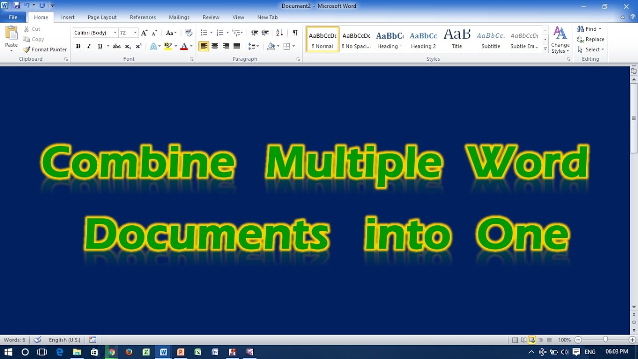 combine two documents word for mac